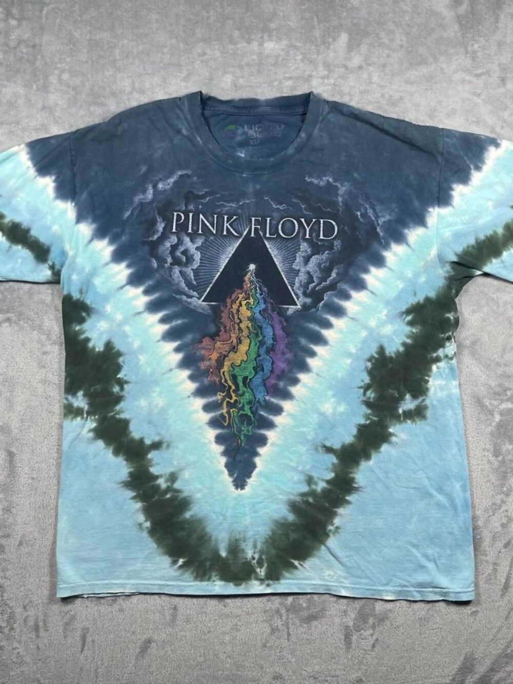 Pink Floyd Liquid Blue Tie Dye Dark Side Of The Moon Shirt Men’s XL